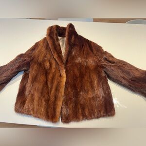 Authentic Red /Brown Fur Coat